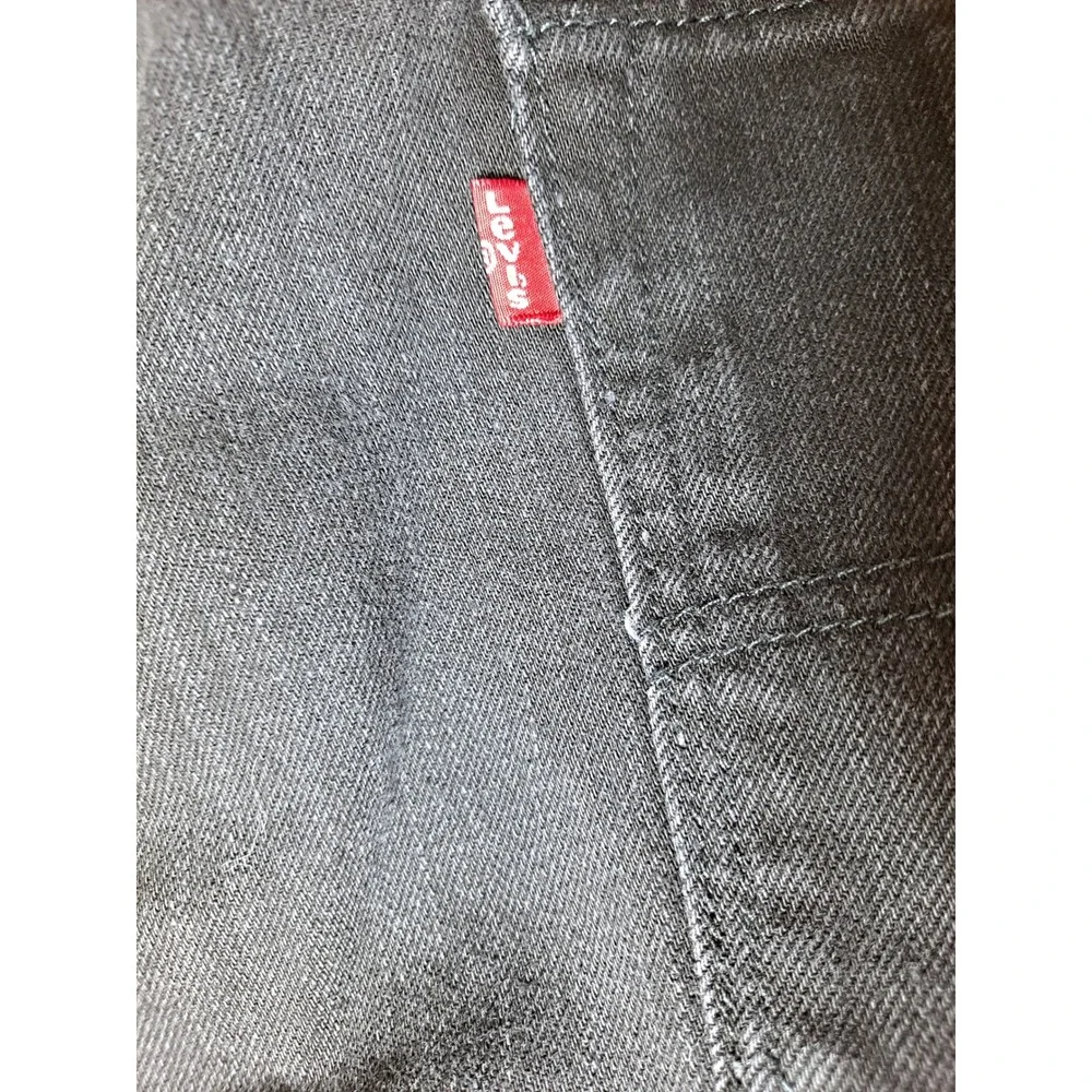 Levi Strauss Co‎ Mens 501 Button Fly Jeans Black Straight Fit Size 44x32